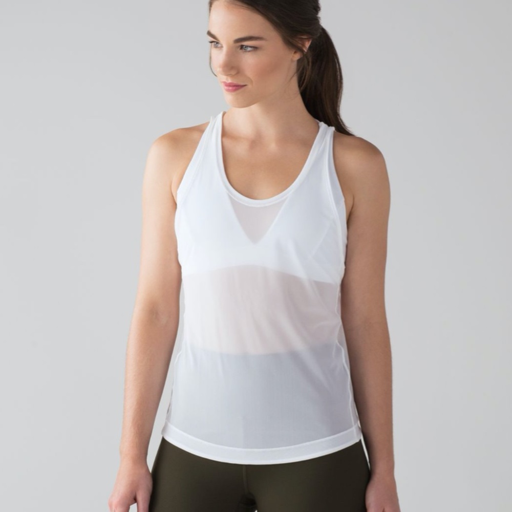 Lululemon Revitalize Tank in white, size 8, barely worn